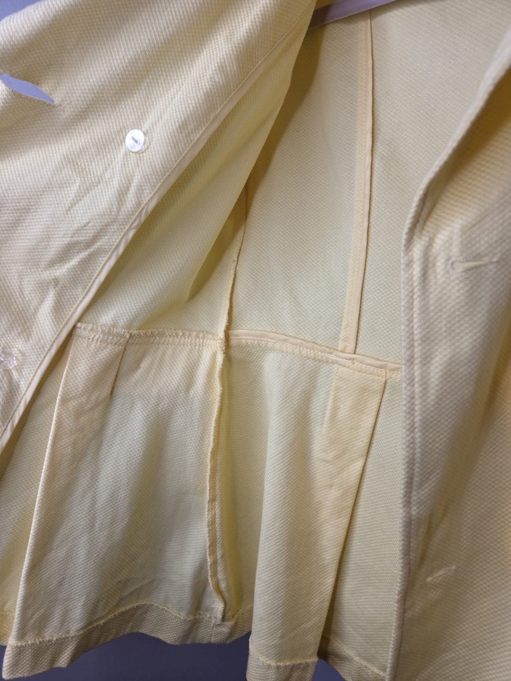 Candie's Soft Yellow Double-Breasted Pea Coat - Picture 14 of 15